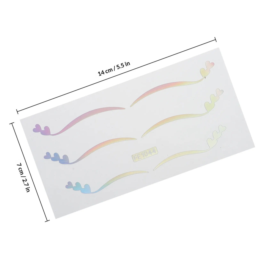 Silver Holographic Butterfly Star Eyelid Stickers – 4 Sheets Eyelid Stickers QXL