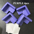 4-Pack Rubber Corner Guards – Furniture Edge Protectors Corner Guards QXL PURPLE 4pcs