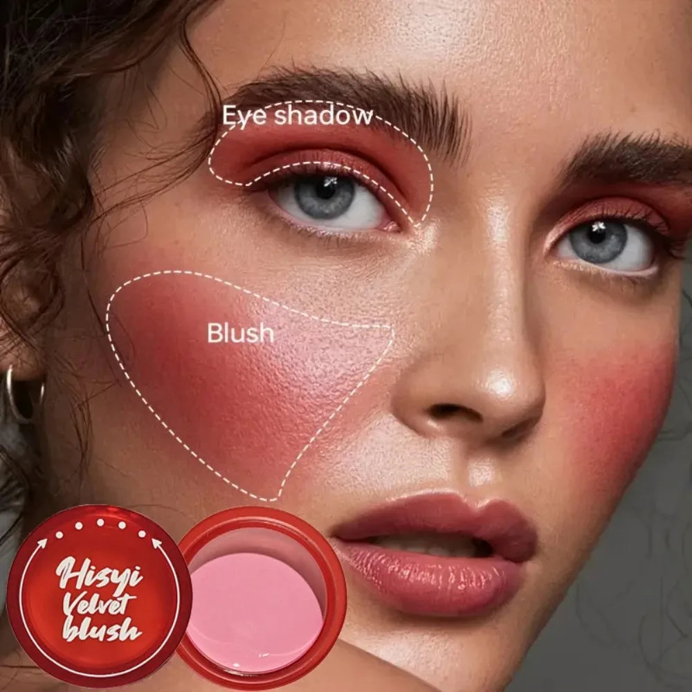 Swan Velvet Cream Blush – Waterproof 4-Shade Multi-Use Makeup Cream Blush QXL