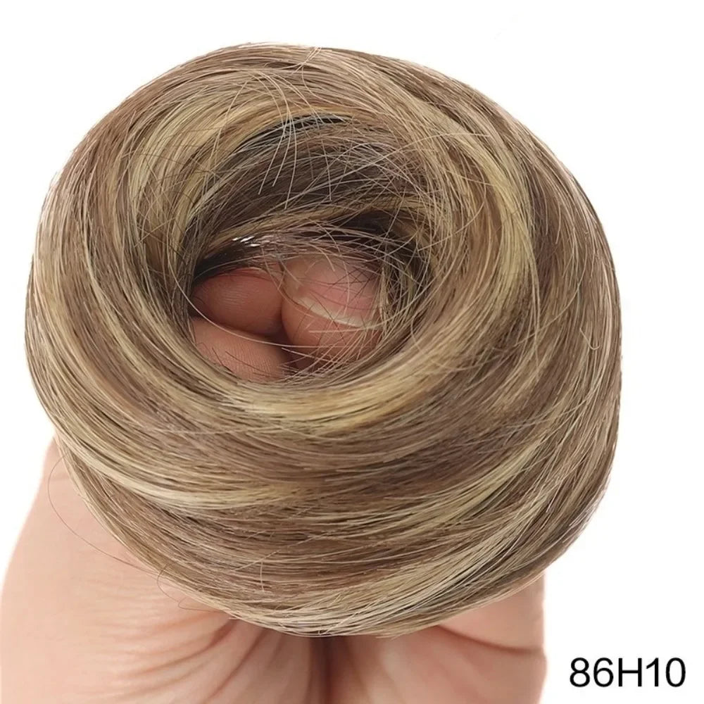 Fluffy Messy Bun Scrunchie | Synthetic Donut Hair Updo Hair Bun Scrunchie QXL 86H10
