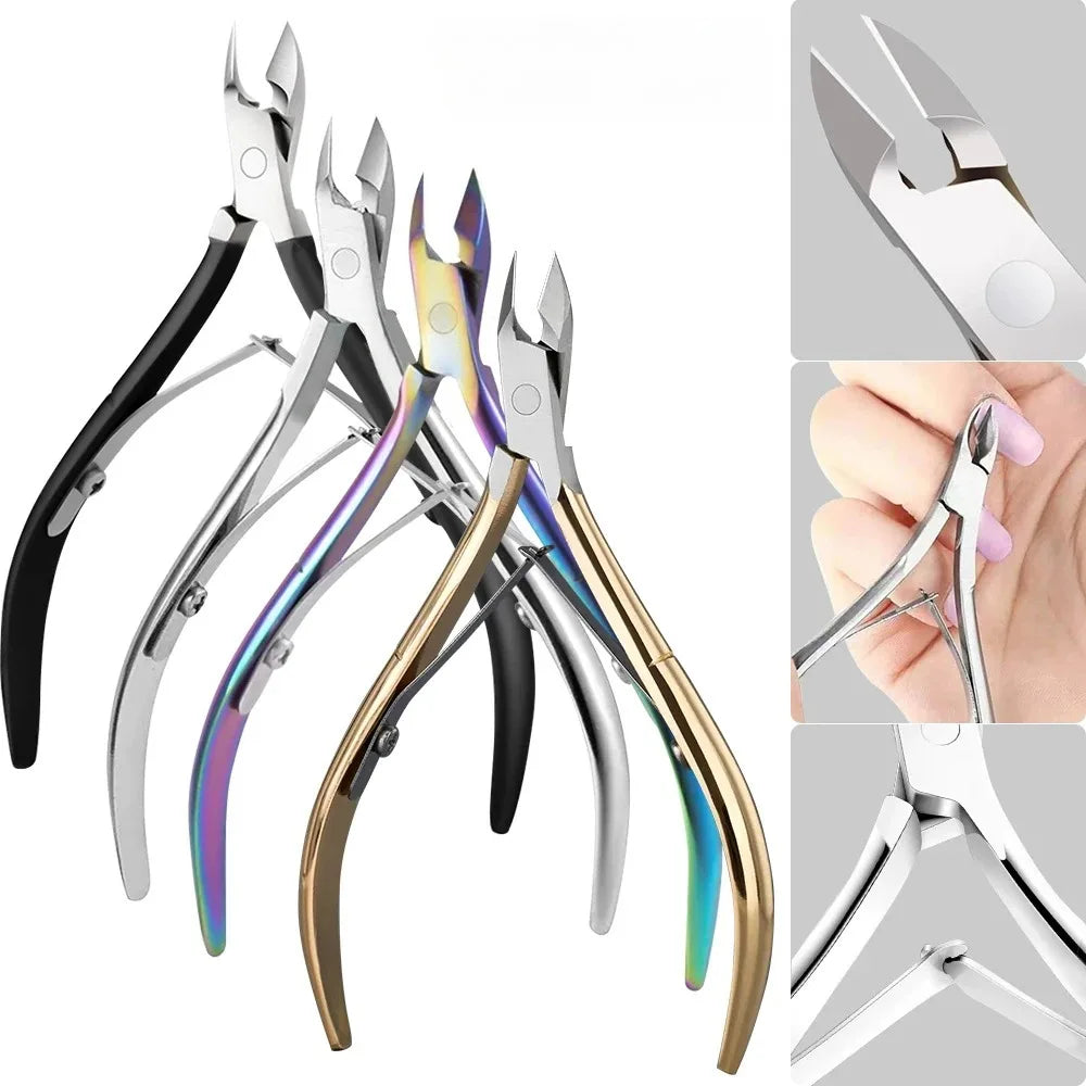 Professional Stainless Steel Cuticle Nipper | Manicure Pedicure Cuticle Nipper QXL