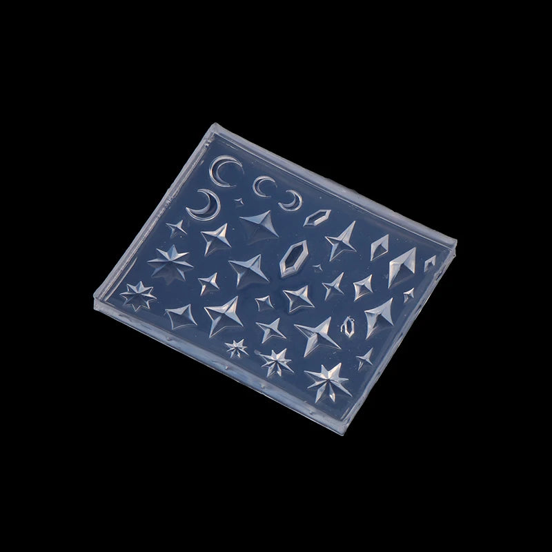 Silicone Nail Art Molds – Diamond, Rhombus & Pentagram DIY Silicone Nail Mold QXL