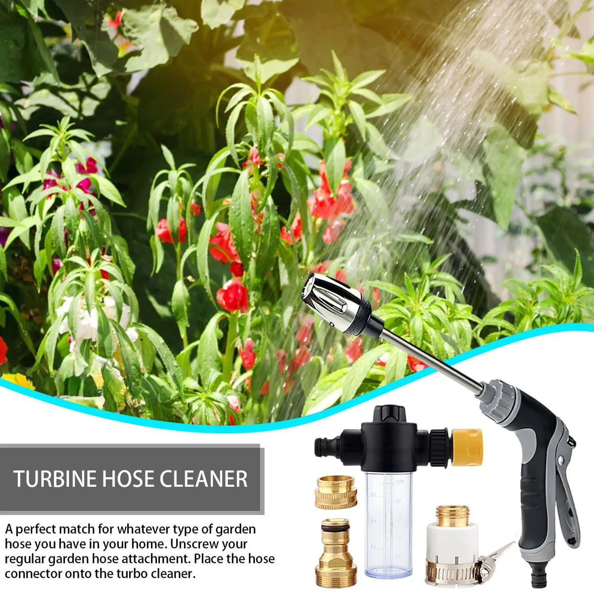 High-Pressure Garden Hose Nozzle & Car Wash Spray Gun Garden Hose Nozzle QXL