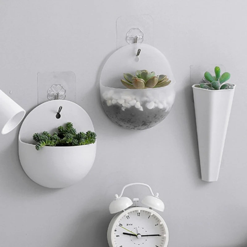 Wall Hanging Plant Pot | Floating Vase & Wall Organizer Wall Planter Vase QXL