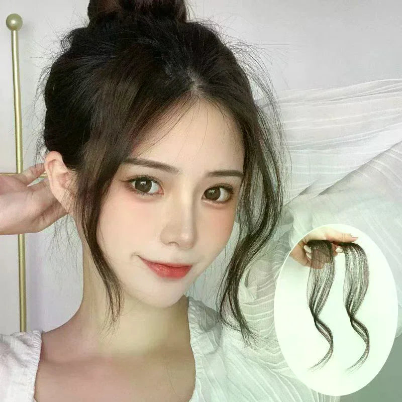 3D Clip-In Bangs Extension | Natural Synthetic Fake Fringe Clip-In Bang Extension QXL