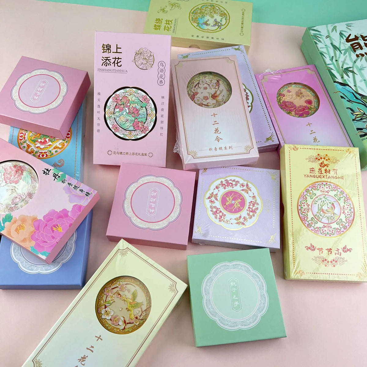 Folding Metal Compact Mirror with Tassel | Floral Gift Mirror Compact Vanity Mirror QXL