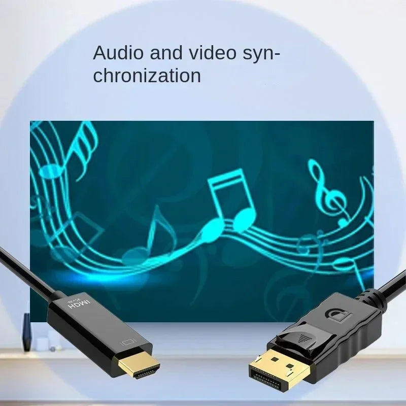4K DisplayPort to HDMI Cable | DP to HDMI Male to Female DisplayPort HDMI Cable QXL