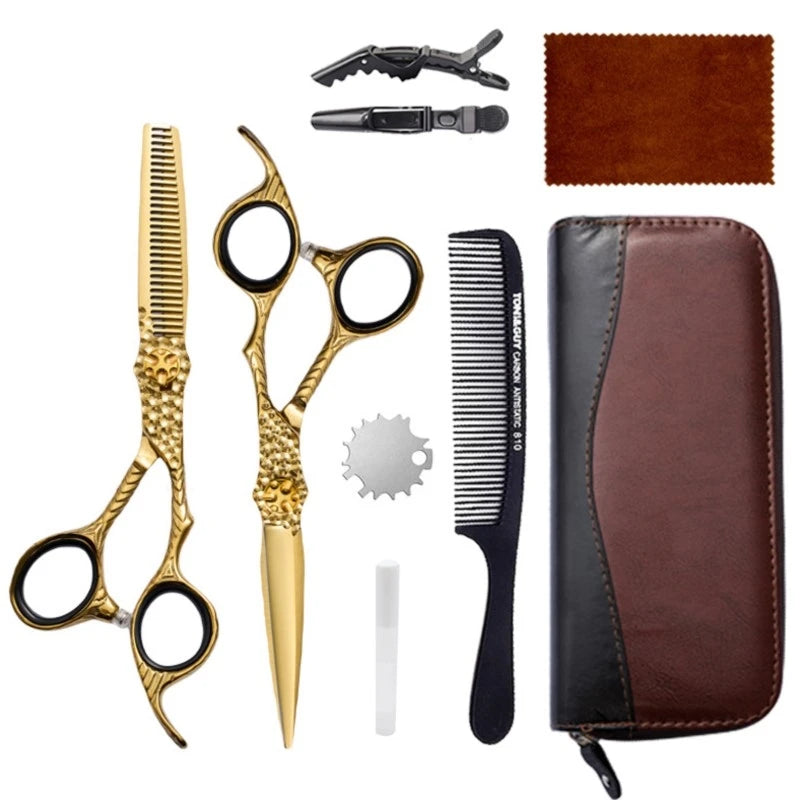 6-Inch Hair Thinning Shears Set | 9CR13 Stainless Steel Hair Cutting Shears QXL