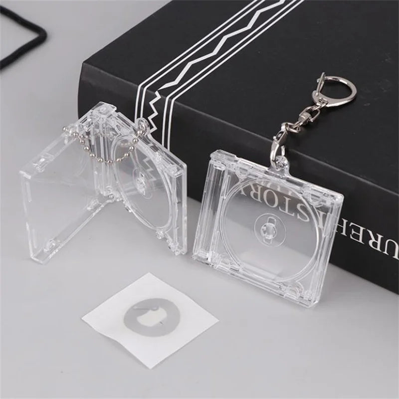 Mini NFC CD Disc Case Keychain | DIY Customizable Pendant CD Case Keychain QXL