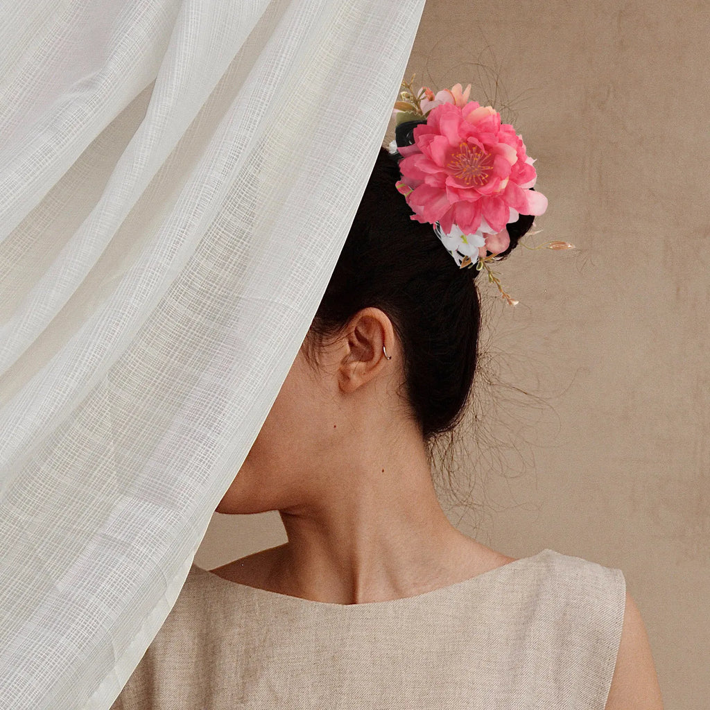 3D Flower Rose Hair Claw Clip | Floral Barrette for Women Floral Hair Claw Clip QXL