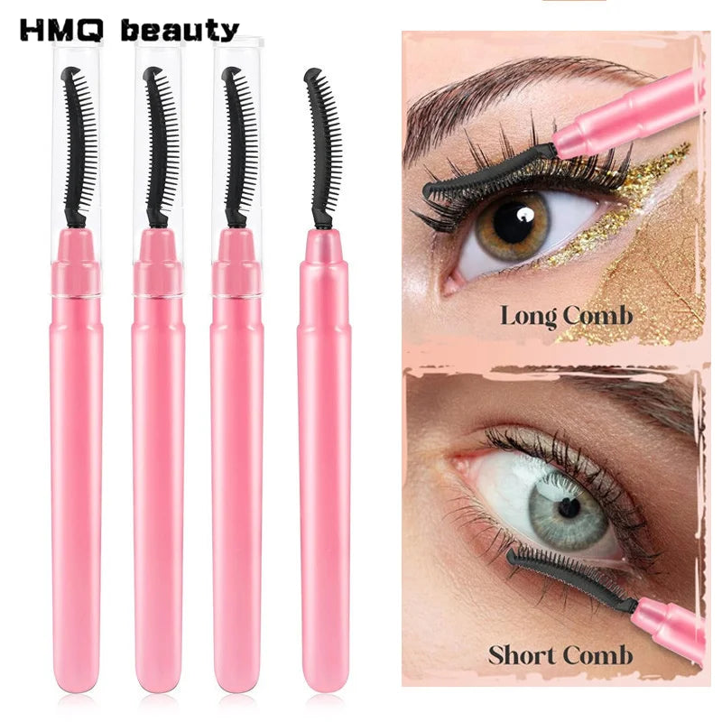 Silicone Mascara Wand & Lash Separator | Eyebrow Brush with Cap Mascara Wand & Spoolie QXL