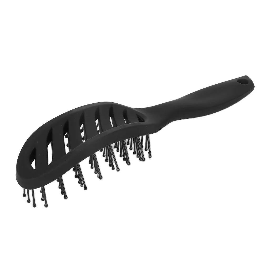 Vented Detangling Hair Comb – Meniscus Nylon Bristles Black Detangling Hair Comb QXL