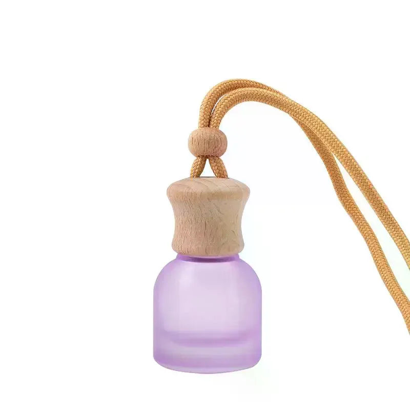 11ml Refillable Car Perfume Glass Bottle | Wooden Cap Pendant Perfume Pendant Bottle QXL