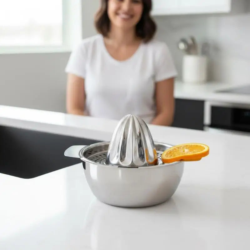 Stainless Steel Manual Citrus Juicer | Lemon & Orange Squeezer Manual Citrus Juicer QXL