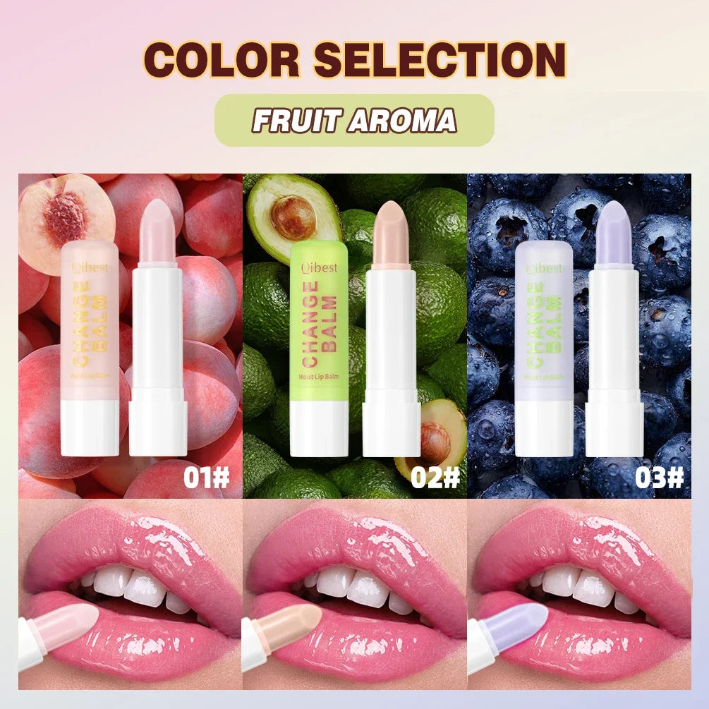 QiBest 3-Pc Color Changing Tinted Lip Balm Set | Moisturising Tinted Lip Balm Set QXL