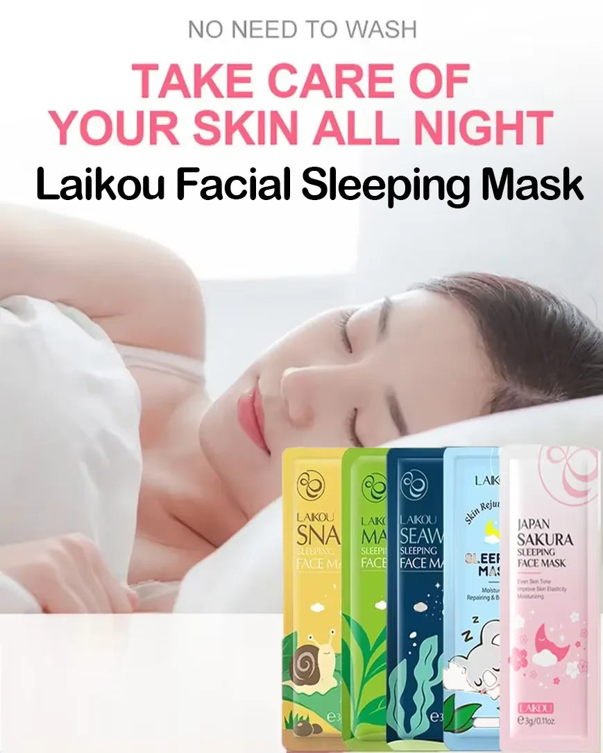 LAIKOU 5-in-1 Overnight Sleeping Face Mask Set – 5pcs Sleeping Face Mask QXL