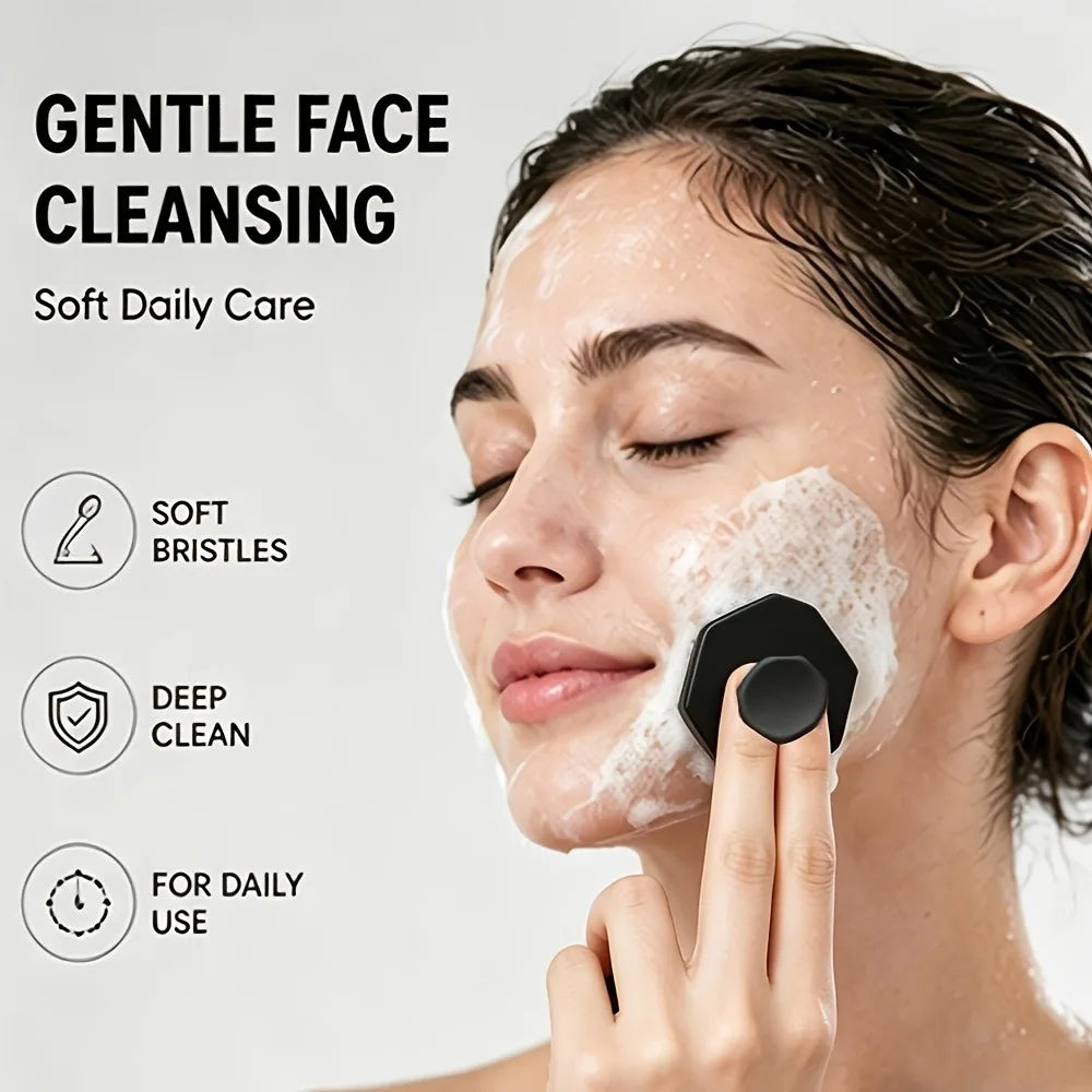 4-Piece Silicone Shower Brush Set | Back, Body, Face & Scalp Shower Brush Set QXL