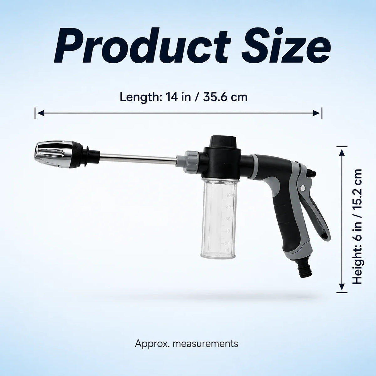 Adjustable Foam Cannon Car Wash Sprayer Gun & Spray Bottle Foam Cannon Sprayer QXL