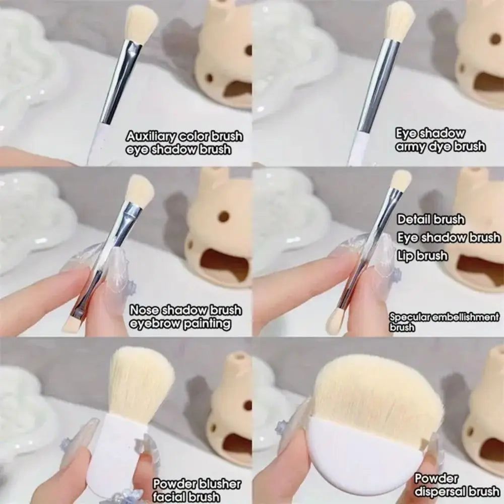 6-Piece Mini Makeup Brush Set with Storage Box | Soft Bristles Mini Makeup Brush Set QXL