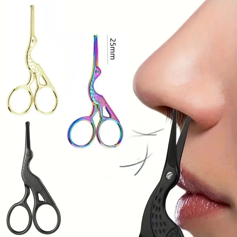 Round-Tip Stainless Steel Nose, Ear & Eyebrow Scissors Grooming Scissors QXL