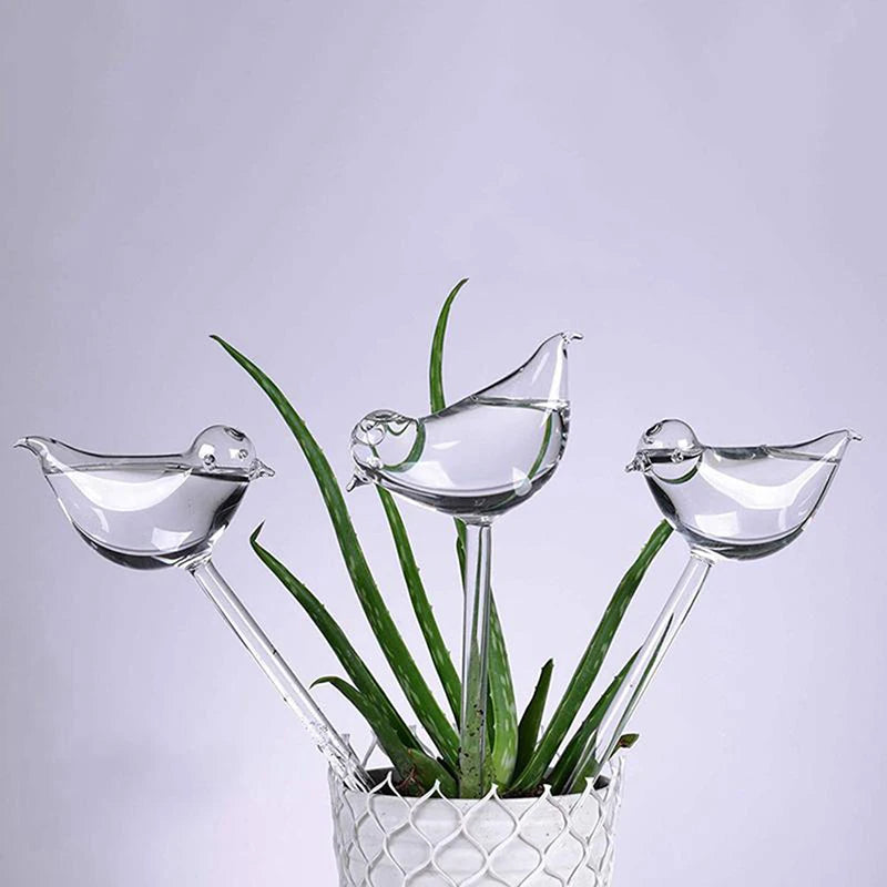 Bird-Shape Self-Watering Plant Globes | 25cm Aqua Bulbs Self-Watering Globe QXL