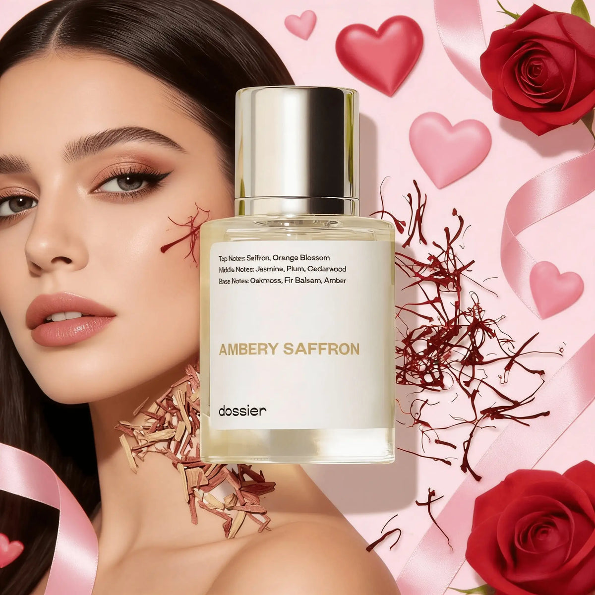 Dossier Ambery Saffron Eau de Parfum | Vegan Unisex 100ml Eau de Parfum Spray QXL