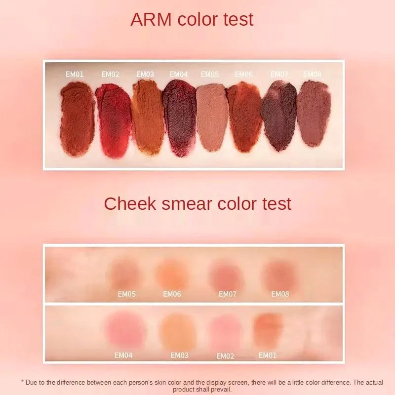 Matte Lip Glaze Dual-Purpose Blush Lipstick | Long-Lasting Matte Lip Glaze QXL