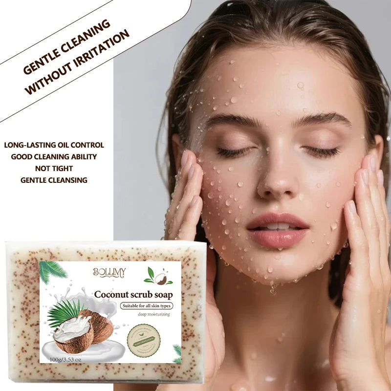 Coconut Particle Soap – Moisturizing & Gentle Cleansing Bar Moisturizing Soap Bar QXL