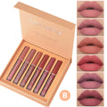 SAM SUGAR 6-Pc Matte Liquid Lipstick Set – Waterproof 24Hr Wear Liquid Lipstick Set QXL B