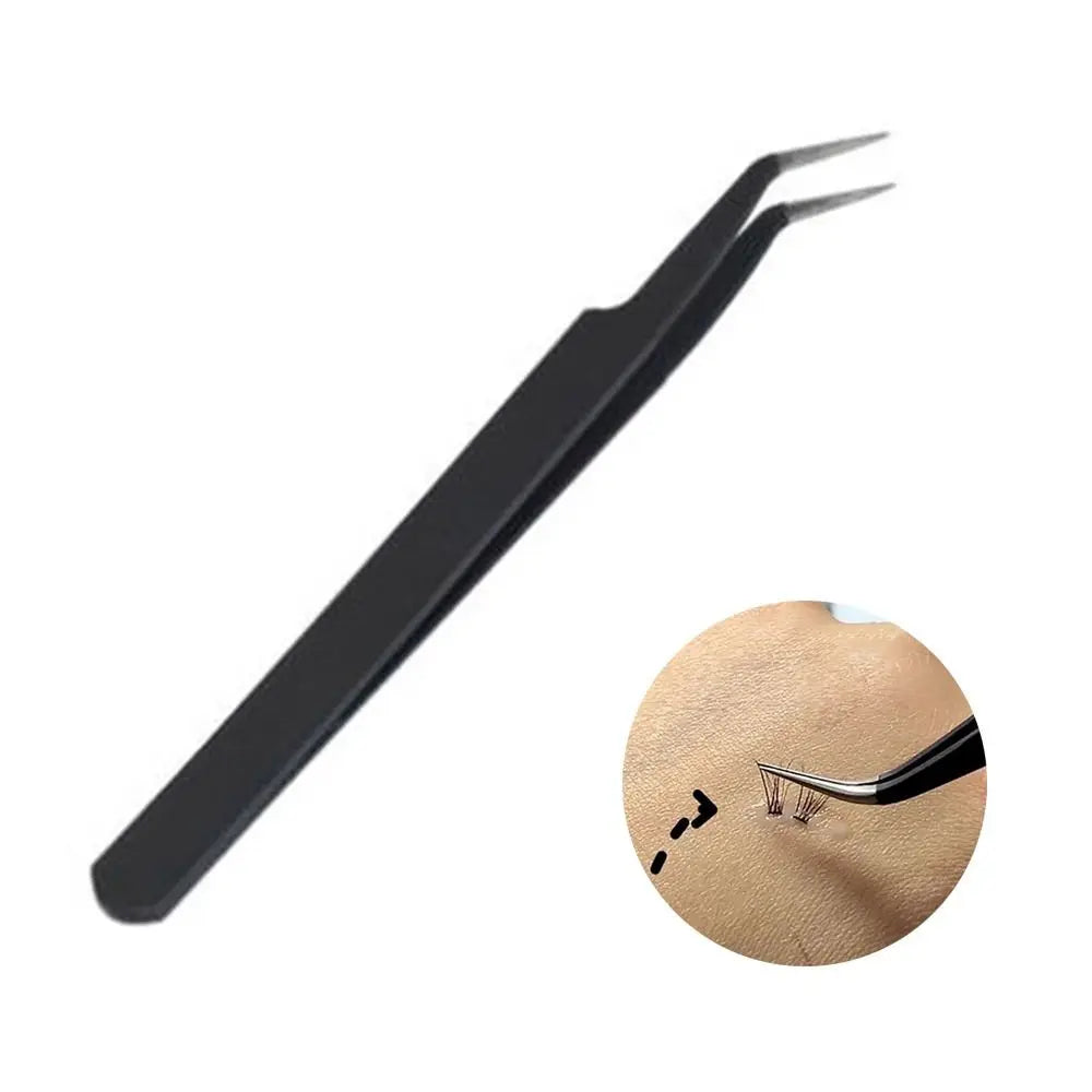 Stainless Steel Eyelash Tweezers | Lash Extension Tool Eyelash Tweezers QXL