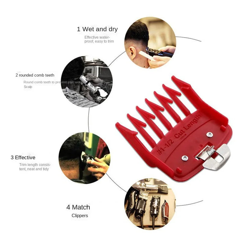 Color-Coded Hair Clipper Guide Combs | Barber Limit Comb Set Clipper Guide Combs QXL