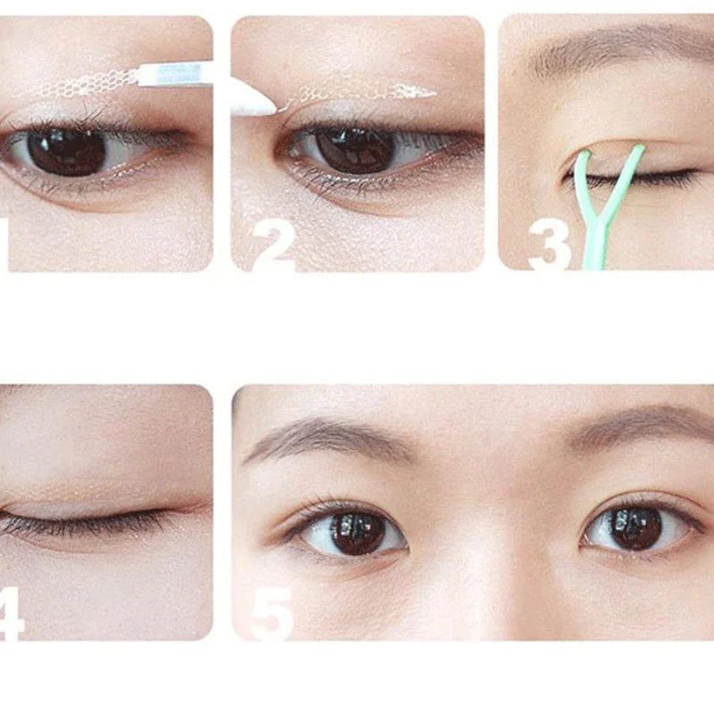 Invisible Mesh-Lace Eyelid Tape Stickers | 240pc Double Fold Kit Eyelid Tape Stickers QXL