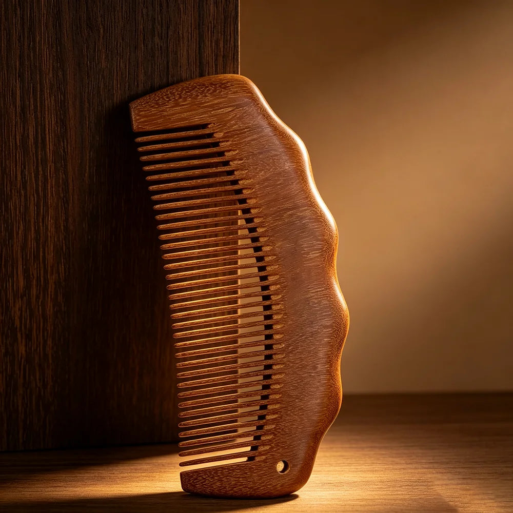 Sandalwood Wide Tooth Comb | Anti-Static Natural Wood Wide Tooth Comb QXL
