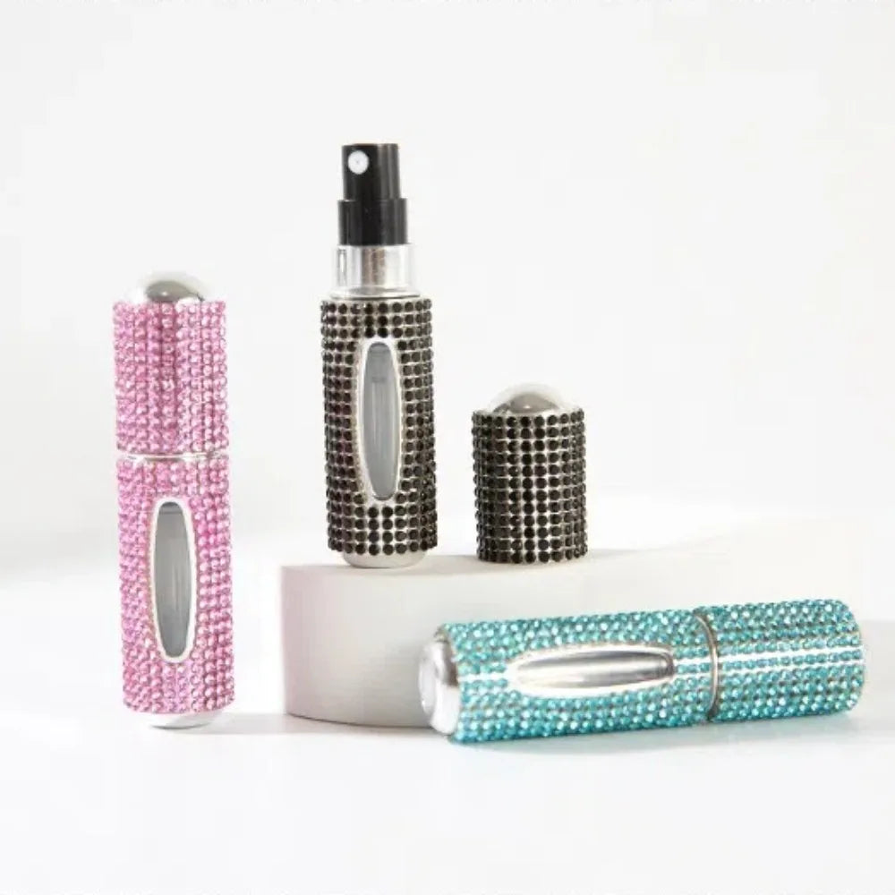 5ml Crystal Glitter Refillable Perfume Atomizer Spray Bottle Perfume Atomizer QXL