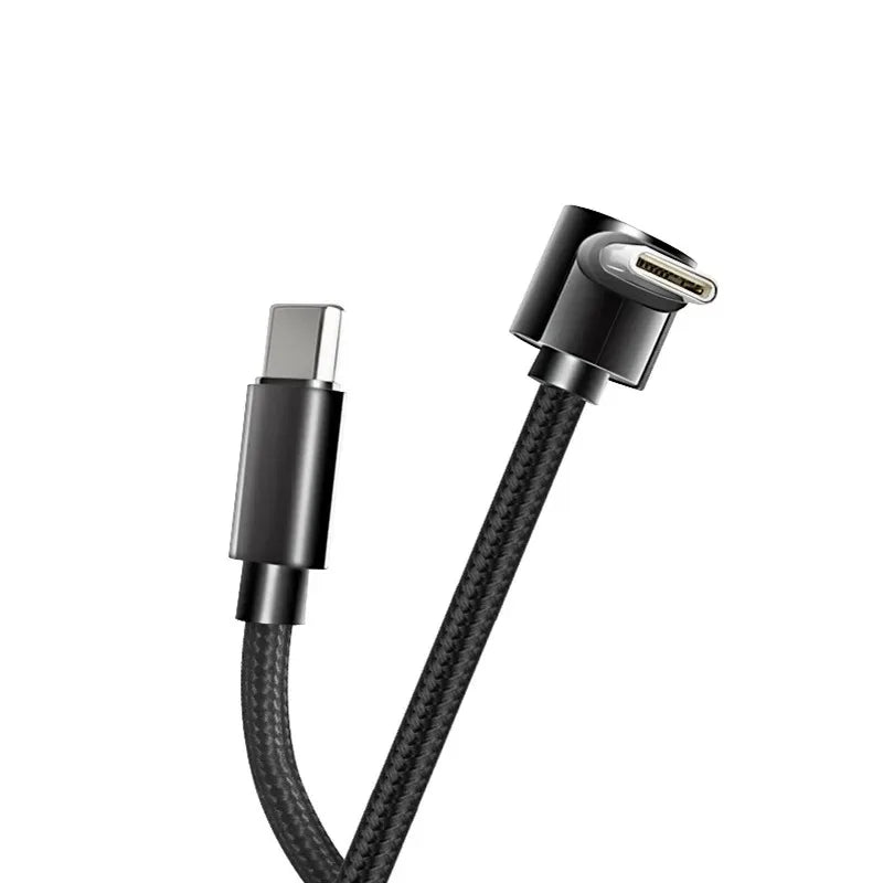 60W USB-C PD Fast Charging Cable 90° Angle | iPhone & MacBook USB-C Charging Cable QXL
