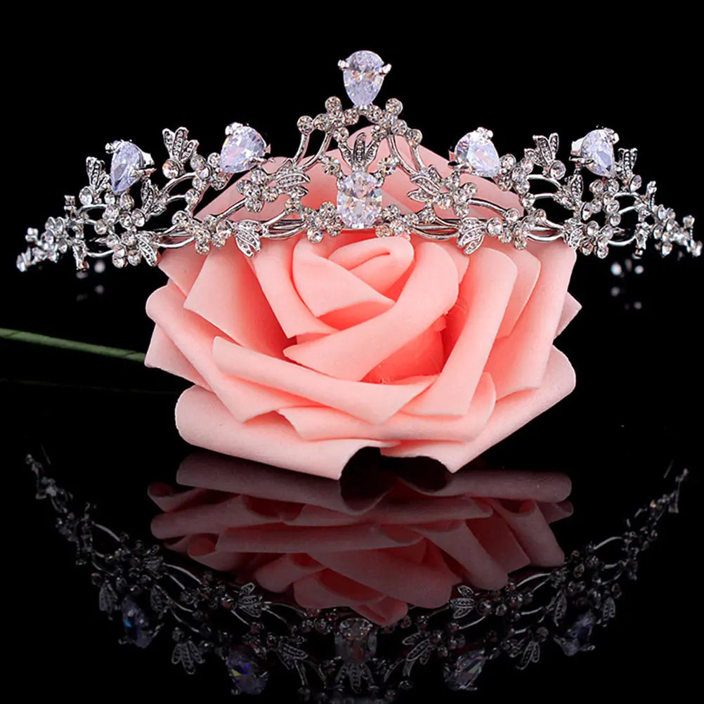 Dazzling Bridal Crown Tiara | Elegant Wedding Headdress Bridal Crown Tiara QXL