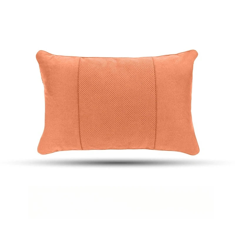 Perforated Car Headrest Pillow & Neck Cushion | Suede Cover Car Seat Cushion QXL L
