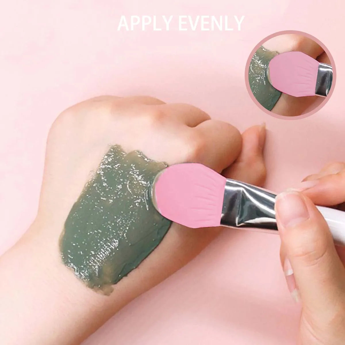 Double-Ended Silicone Face Mask Brush | Soft Dual-Tip Silicone Mask Brush QXL