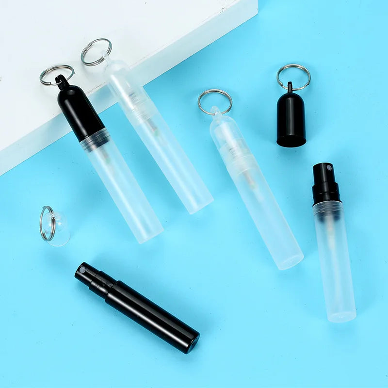 Mini Refillable Perfume Spray Bottle 3ml 5ml with Key Ring Perfume Atomiser QXL