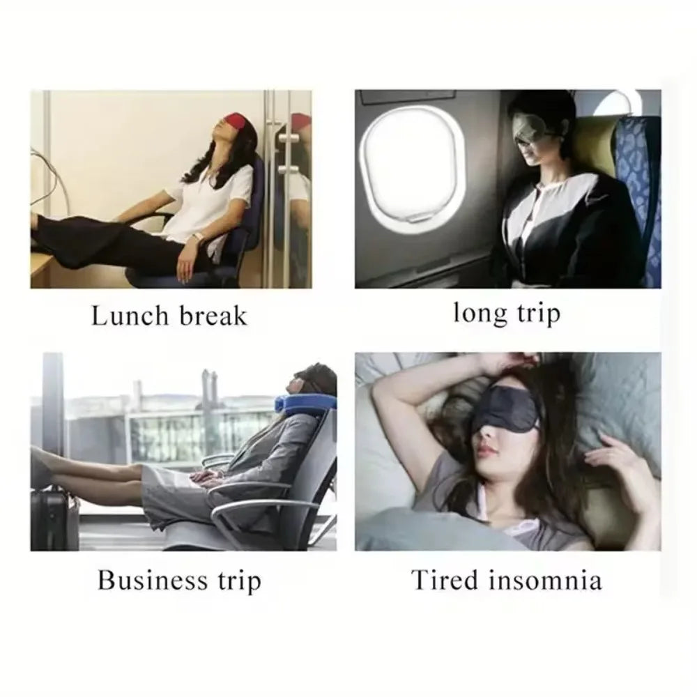 Satin Blackout Sleep Eye Mask | Soft Travel Blindfold Sleep Eye Mask QXL