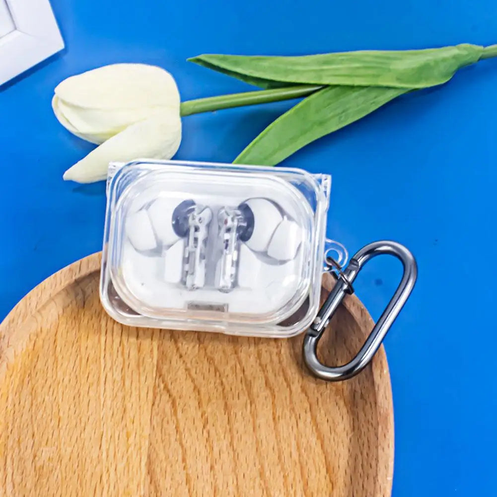Transparent TPU Case for Nothing Ear (a) & Ear 2 + Keychain Earphone Case Cover QXL