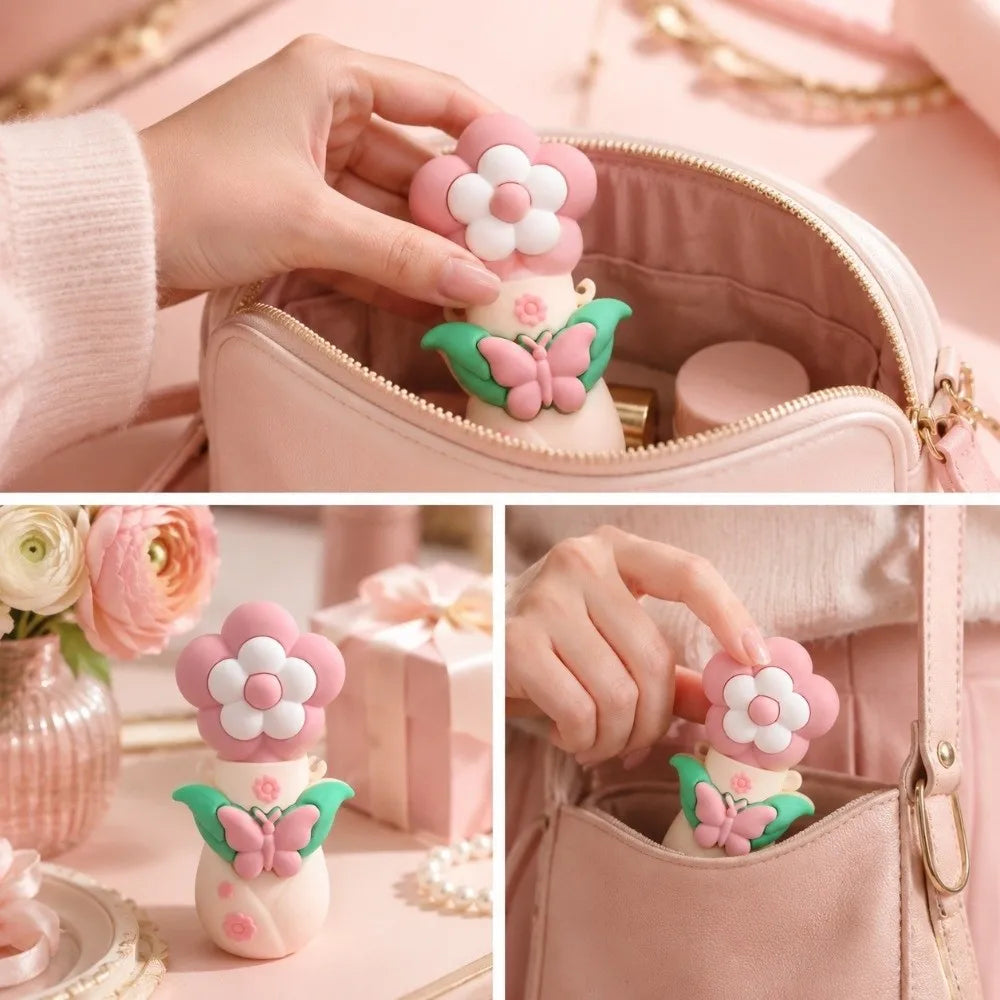 5ml Flower Shape Refillable Perfume Atomizer Bottle | PVC Perfume Atomizer Bottle QXL