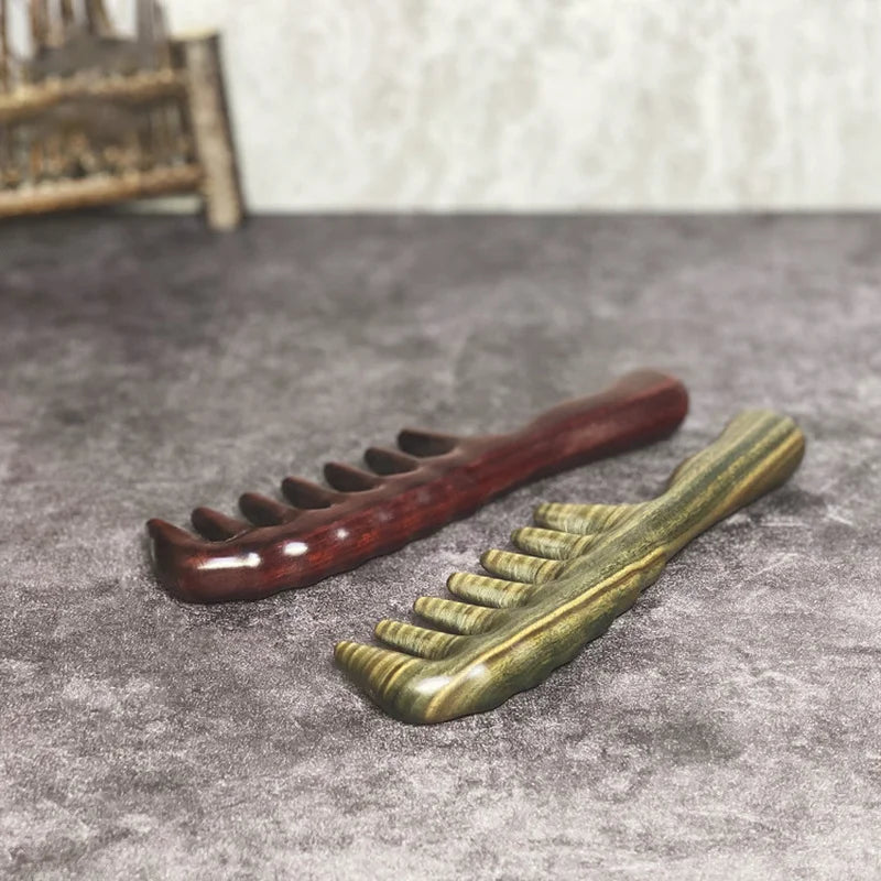 Sandalwood Wide Tooth Scalp Massage Comb with Handle Scalp Massage Comb QXL