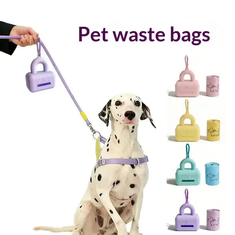 Silicone Pet Waste Bag Dispenser with Carabiner Clip Pet Waste Dispenser QXL