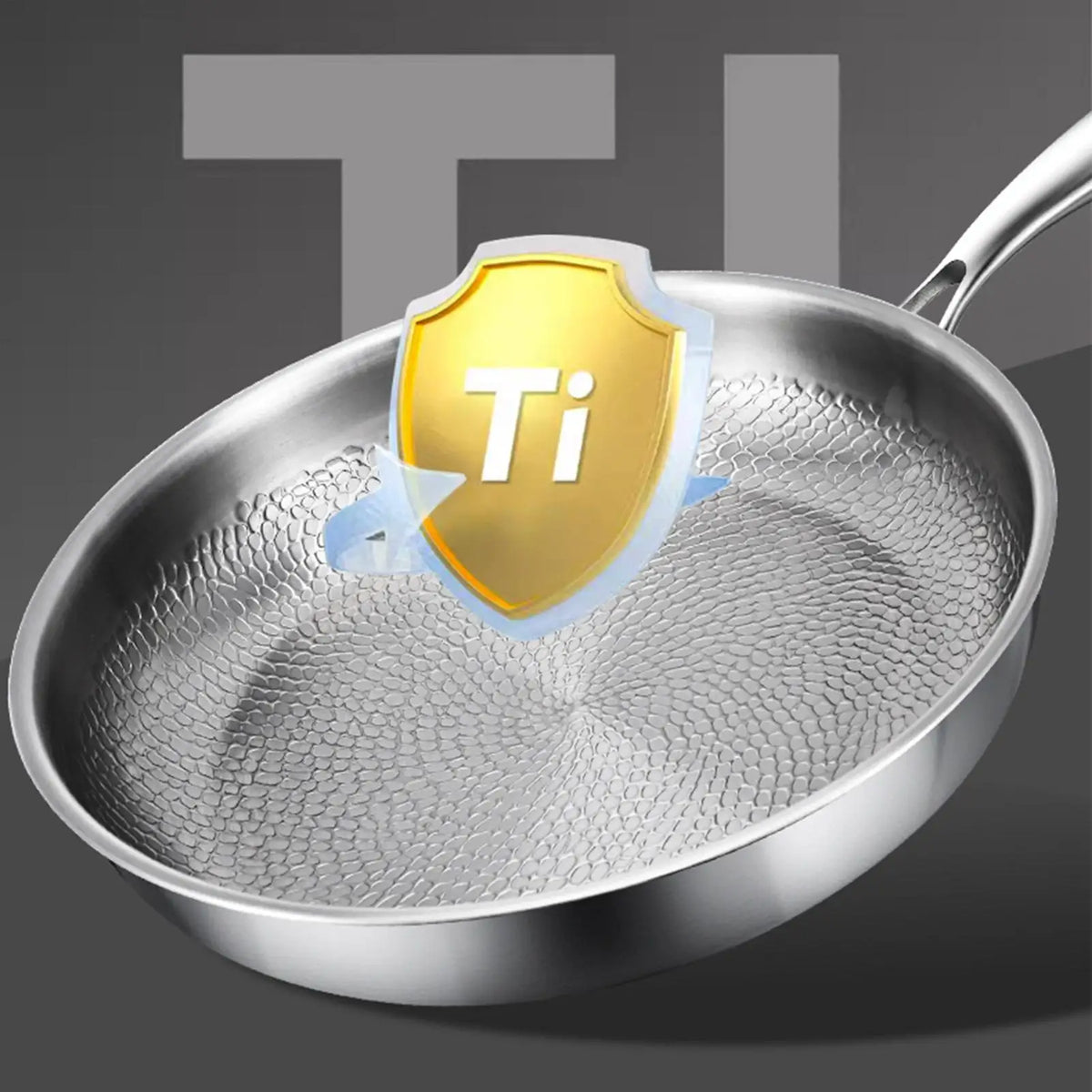 Titanium Frying Pan with Lid | Scratch-Resistant Skillet Titanium Frying Pan QXL