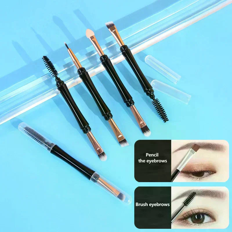 YOVIP Dual-Ended Eyebrow & Eyeshadow Brush | Dustproof Cover Dual-Ended Eye Brush QXL