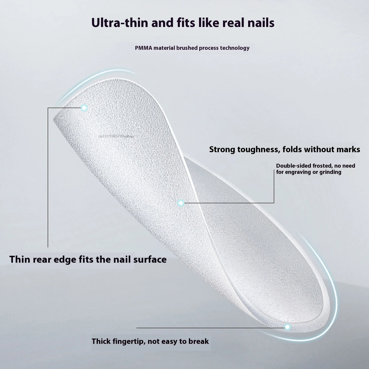 420-Pc Almond Press-On Nail Tips | Short Matte Super Thin False Nail Tips QXL