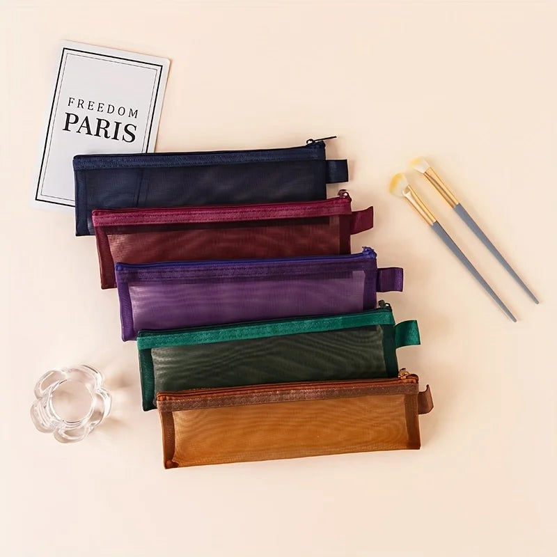 Nylon Mesh Makeup Brush Organizer | Travel Storage Bag Makeup Brush Organizer QXL