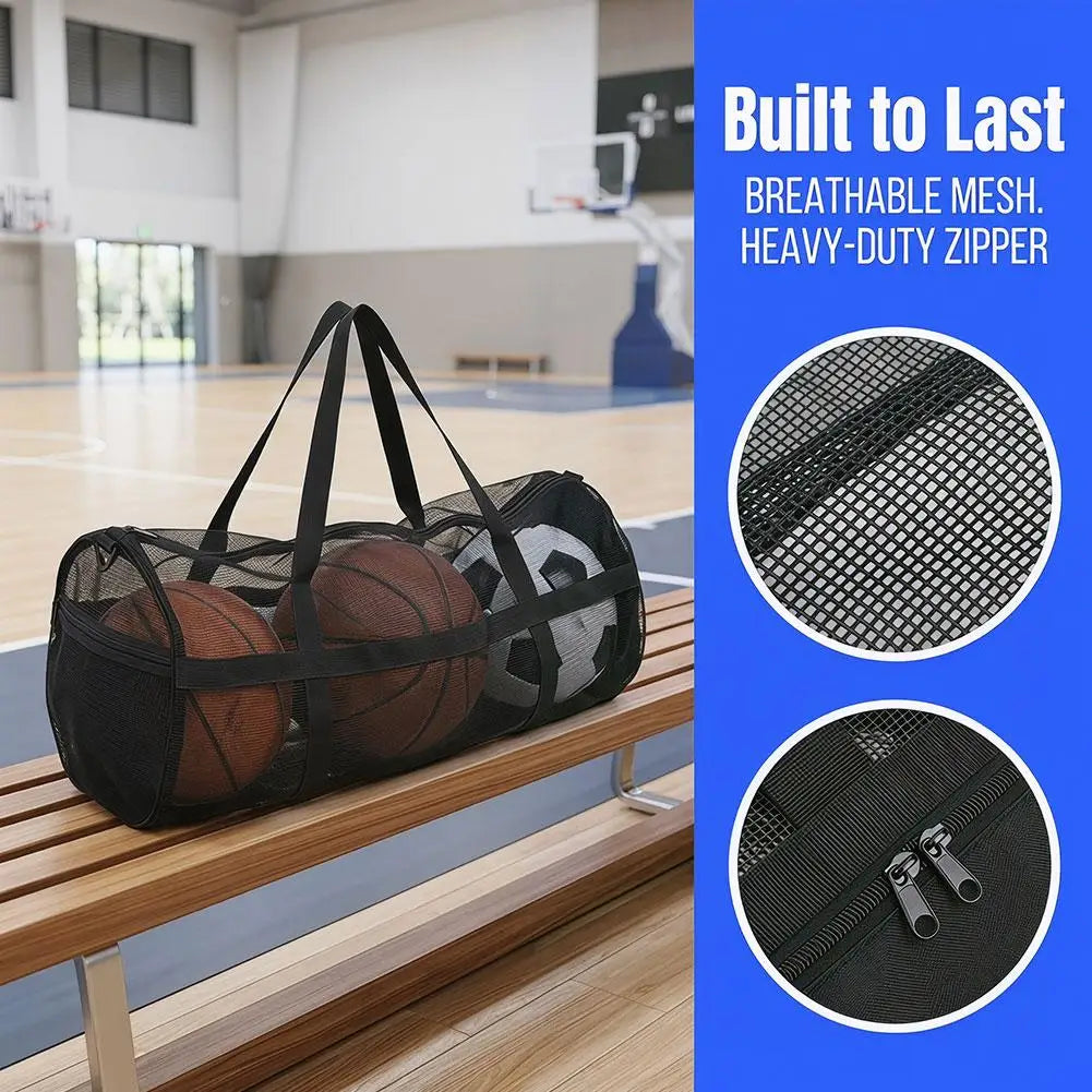 Mesh Sports Ball Bag – Basketball Football Volleyball Storage Sports Ball Bag QXL