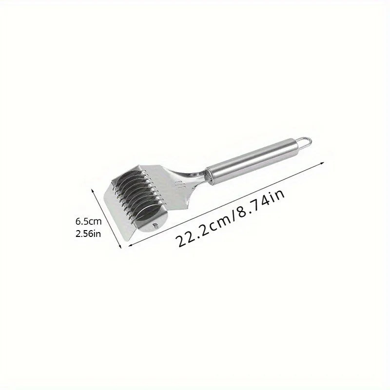 Stainless Steel Hand-Held Noodle Cutter & Press Tool Noodle Cutter Tool QXL